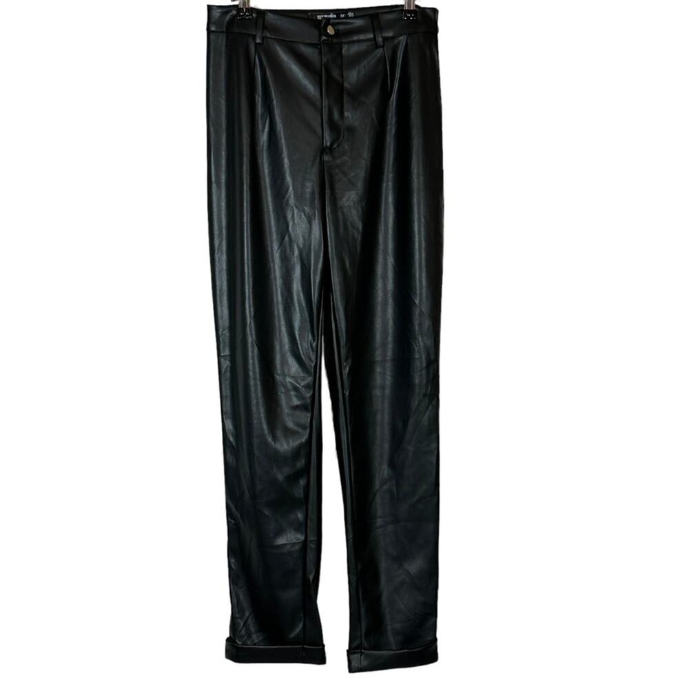 Missguided Faux Leather Black Pants- Size 8 NWT